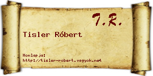 Tisler Róbert névjegykártya